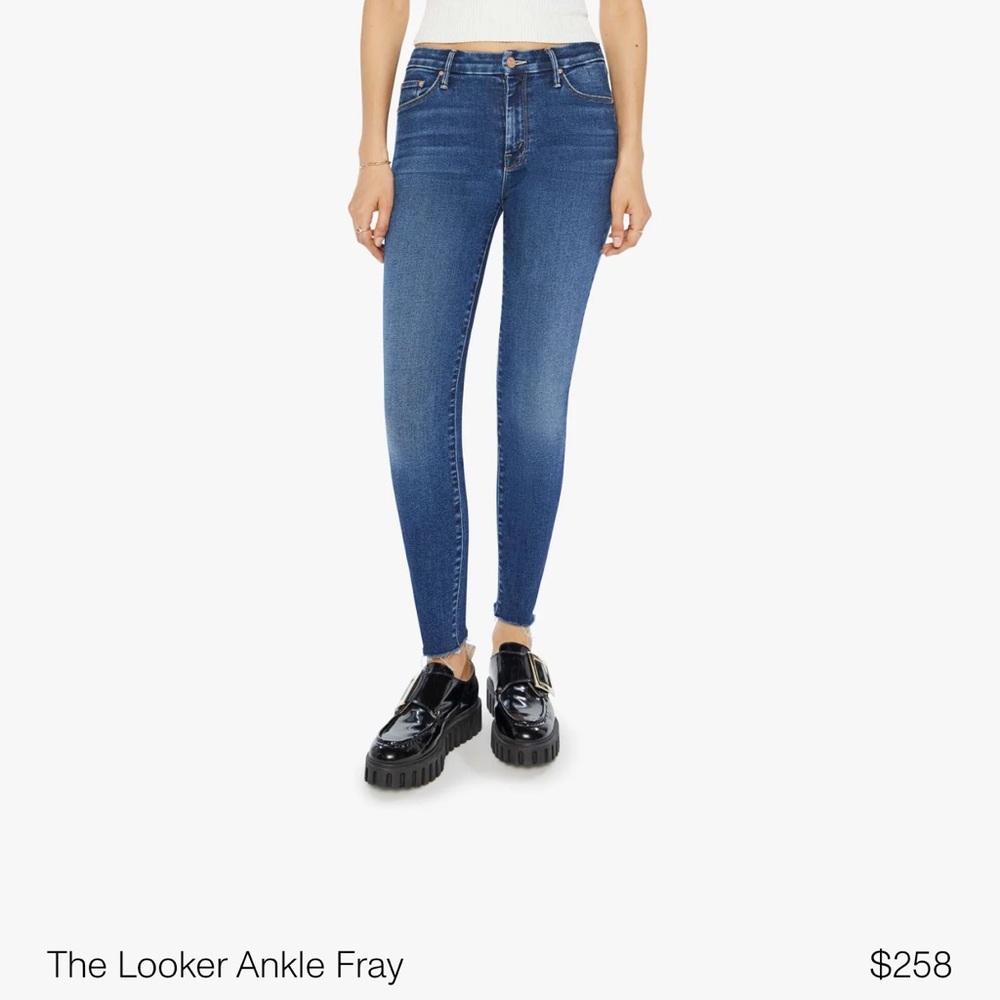 MOTHER the Looker Ankle Fray BLACK !!!!